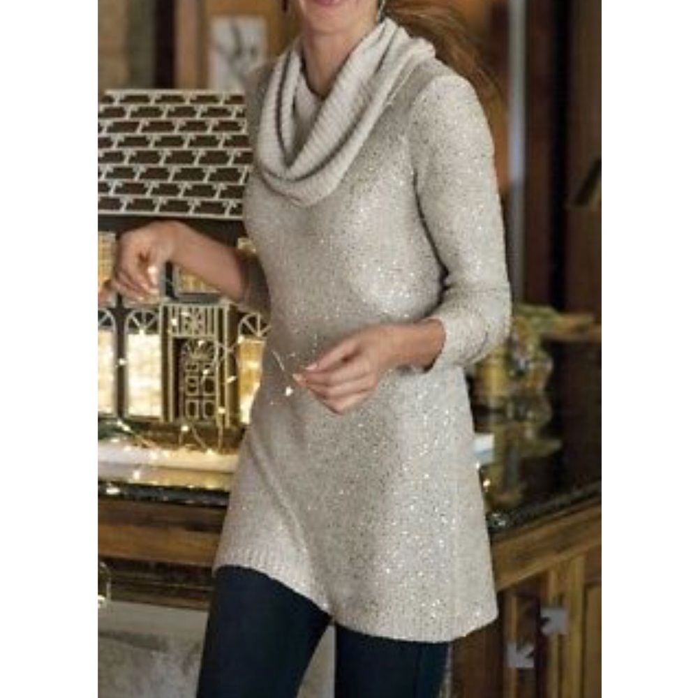 Soft surroundings Claire cowl neck sweater